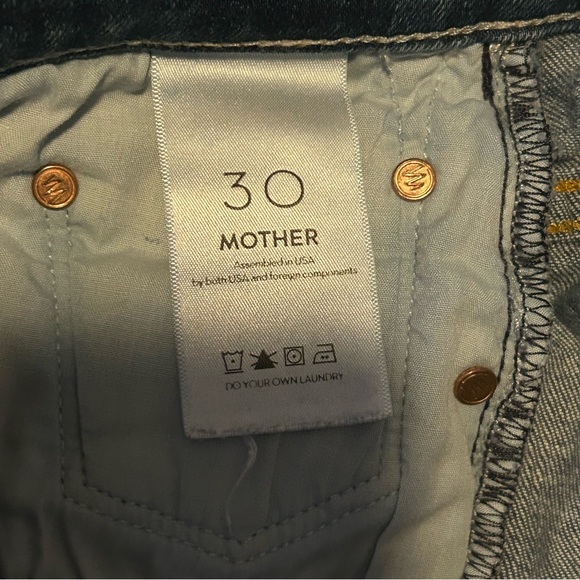 Mother Jeans Insider Crop Step Fray Not Rough Enough Blue Denim Women's Size 30 - Picture 8 of 15